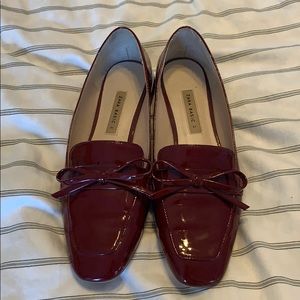 Great condition Zara Basic flats in Blood Red.